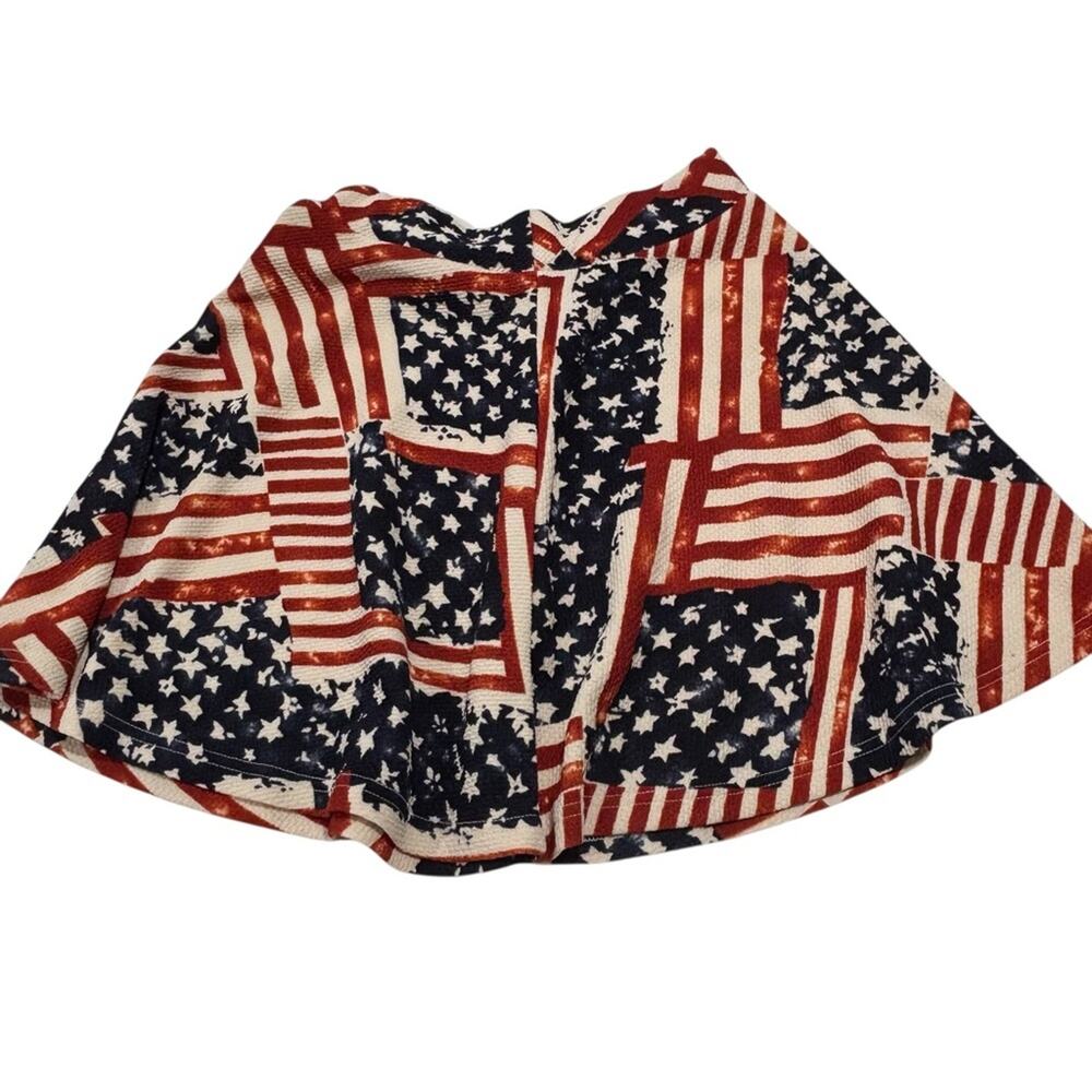 USA Patriotic Flag Print Skater Skirt by Dani’s Choice NEW Size small
